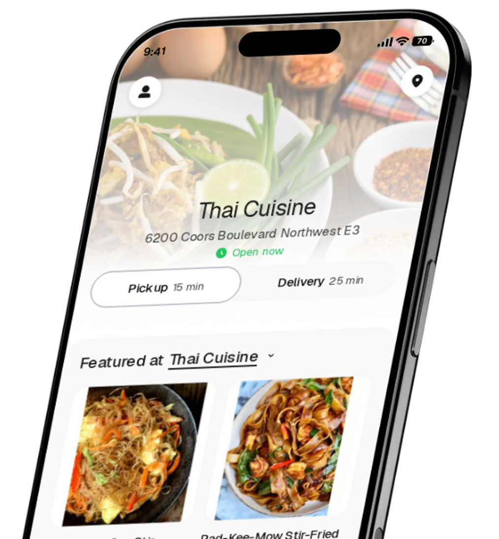 Thai Cuisine app preview